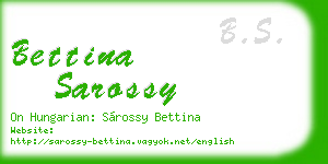 bettina sarossy business card